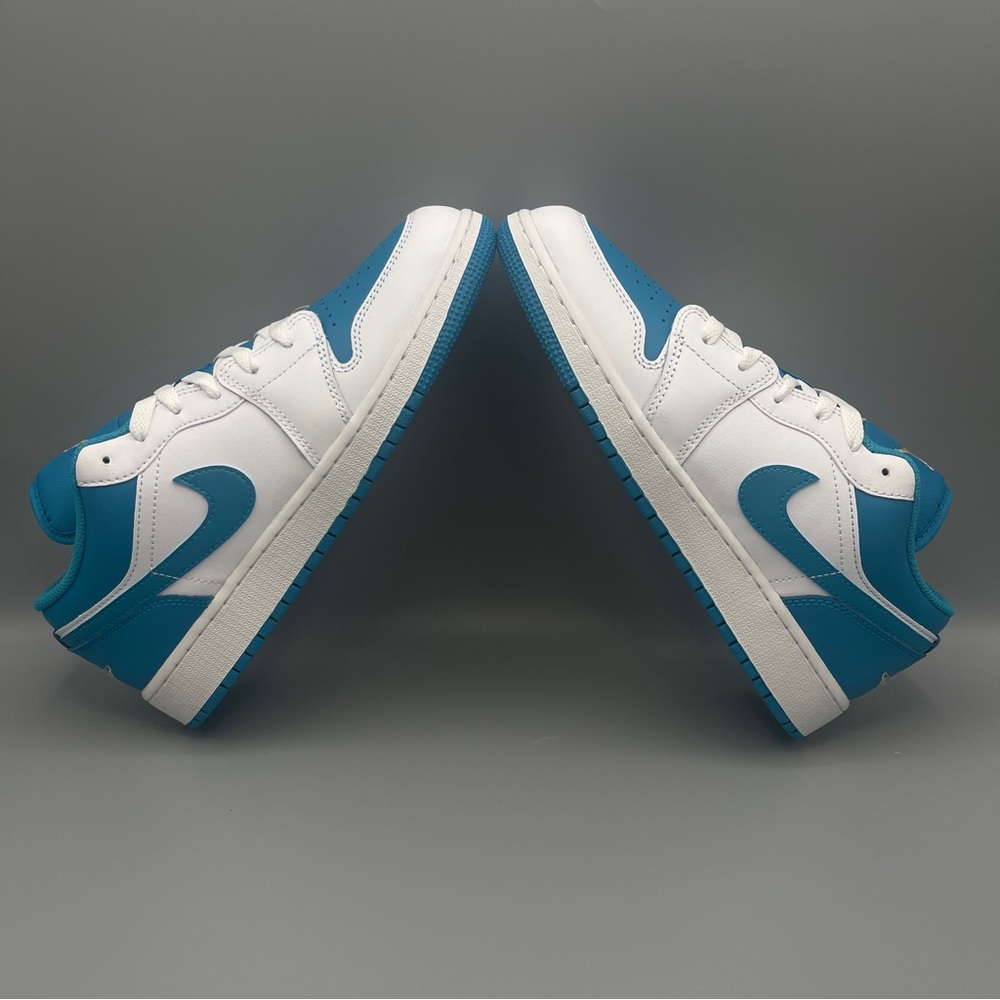Nike Shoes Air Jordan 1 Low GS * Shown: White/Aquatone/Celestial Gold - Picture 11 of 14